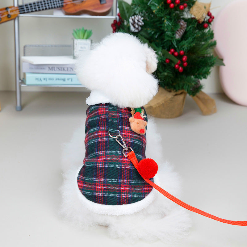 Christmas Plaid Vest Pet