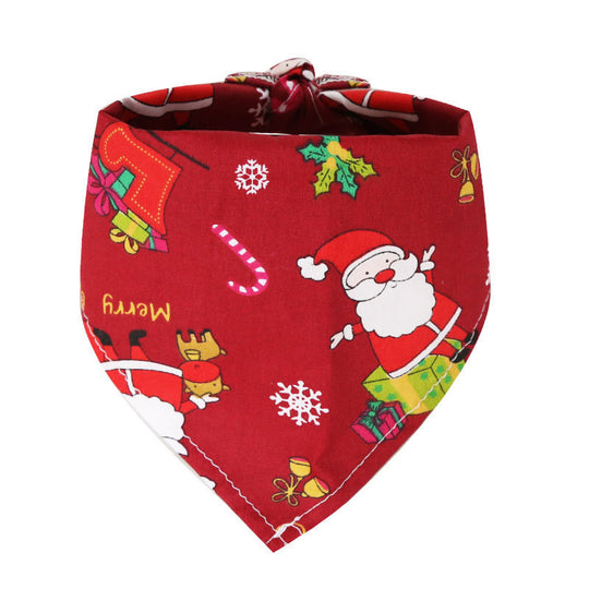 Christmas Cotton Print Pet Bandana Scarf