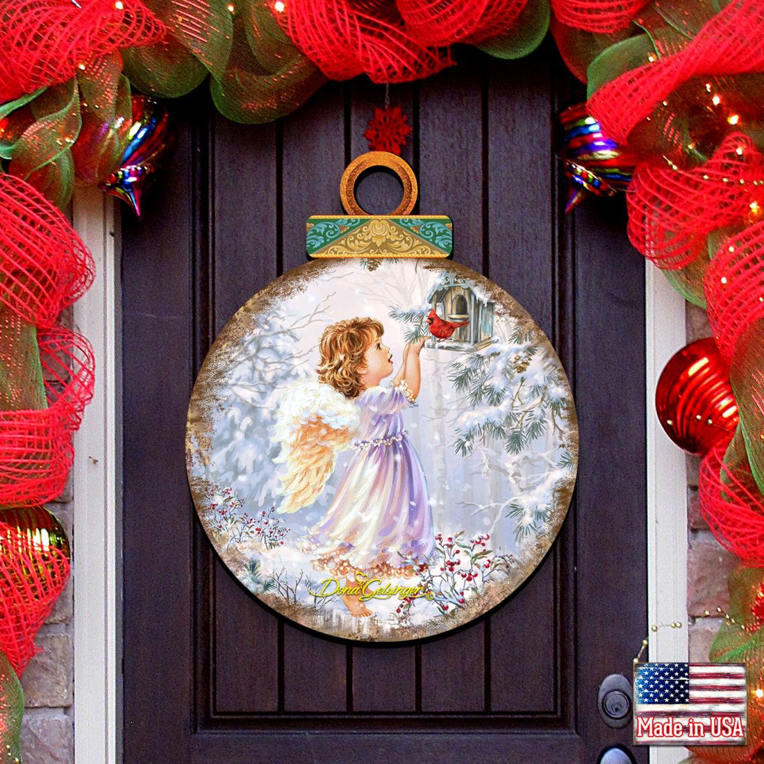 Little Christmas Joy Christmas Door Decor by D. Gelsinger - Christmas Santa Snowman Decor - 8121118H-1622-0