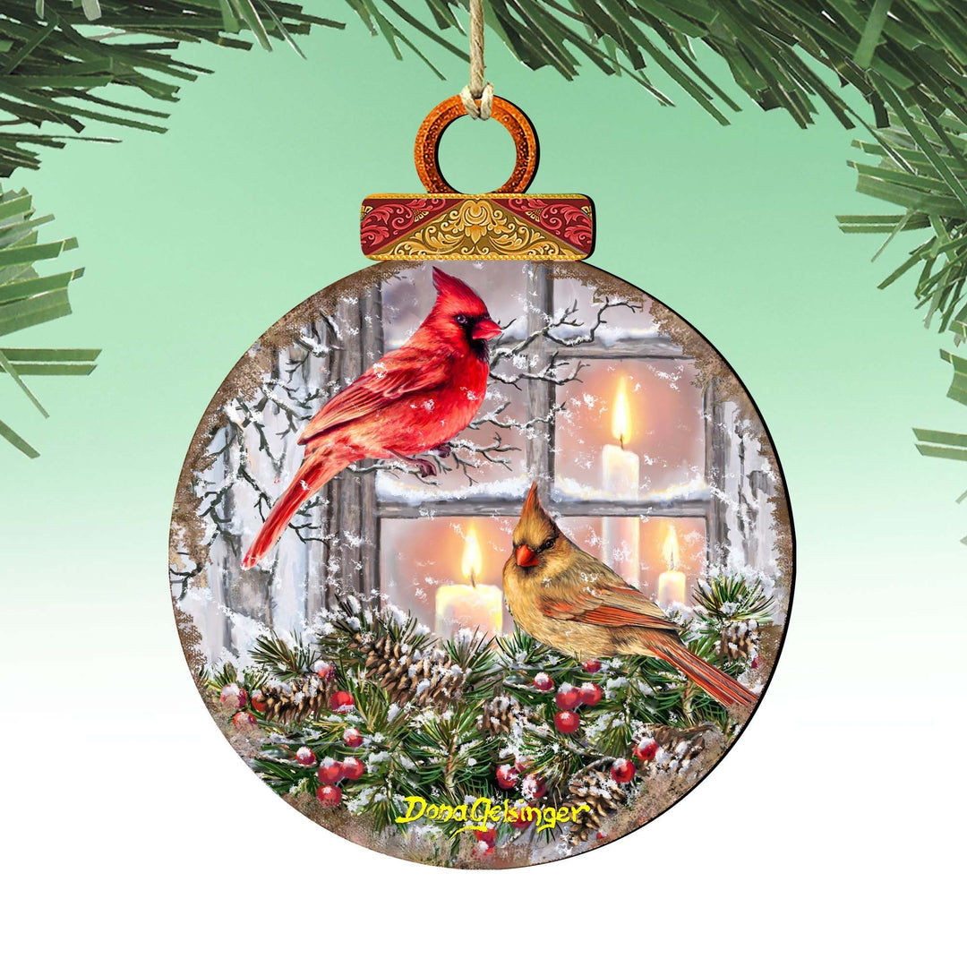 House Birds Christmas Wooden Ornaments by Gelsinger - Christmas Decor - 8121126DG-0