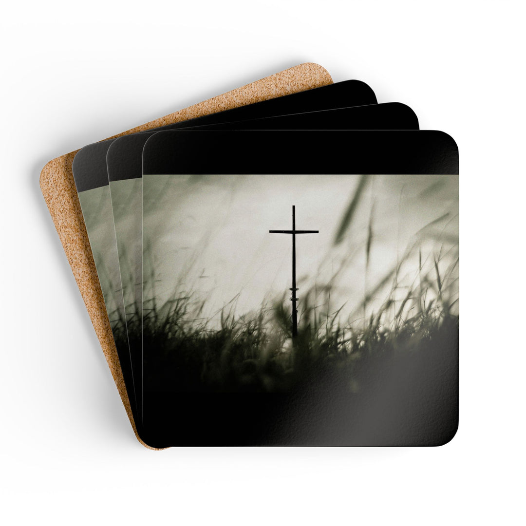 Coaster Set with Cross Design
