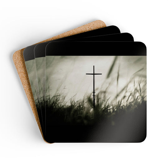 Coaster Set with Cross Design