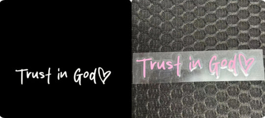 Trust in God Car Letter Sticker