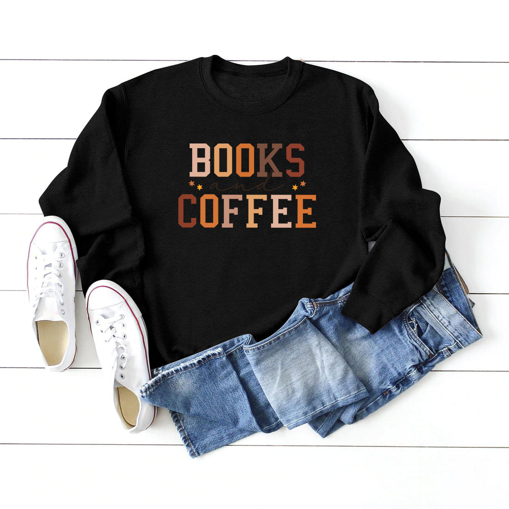 Books and Coffee Crew Neck Sweatshirt