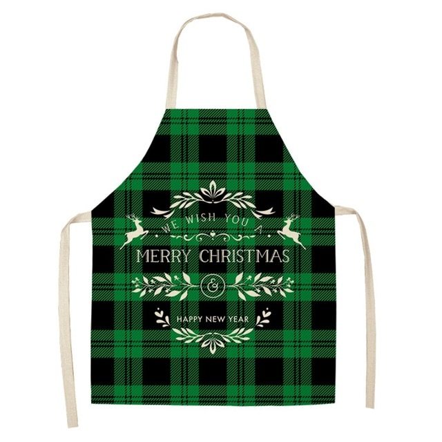 Cotton linen Christmas apron