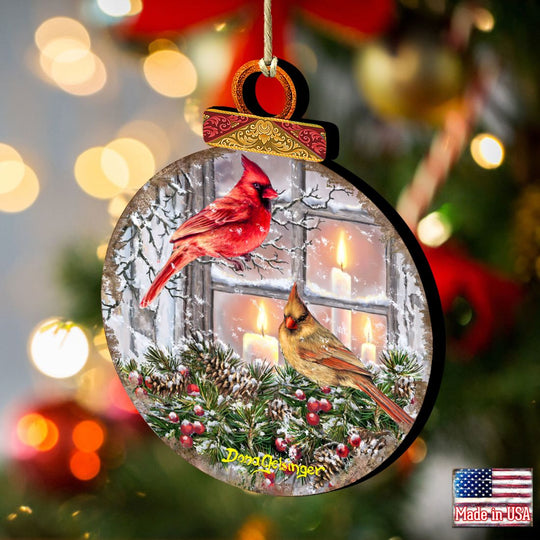 House Birds Christmas Wooden Ornaments by Gelsinger - Christmas Decor - 8121126DG-2
