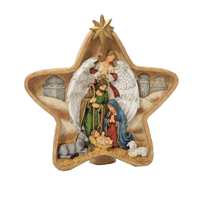 Christian Nativity Scene Decorative Desktop Ornament