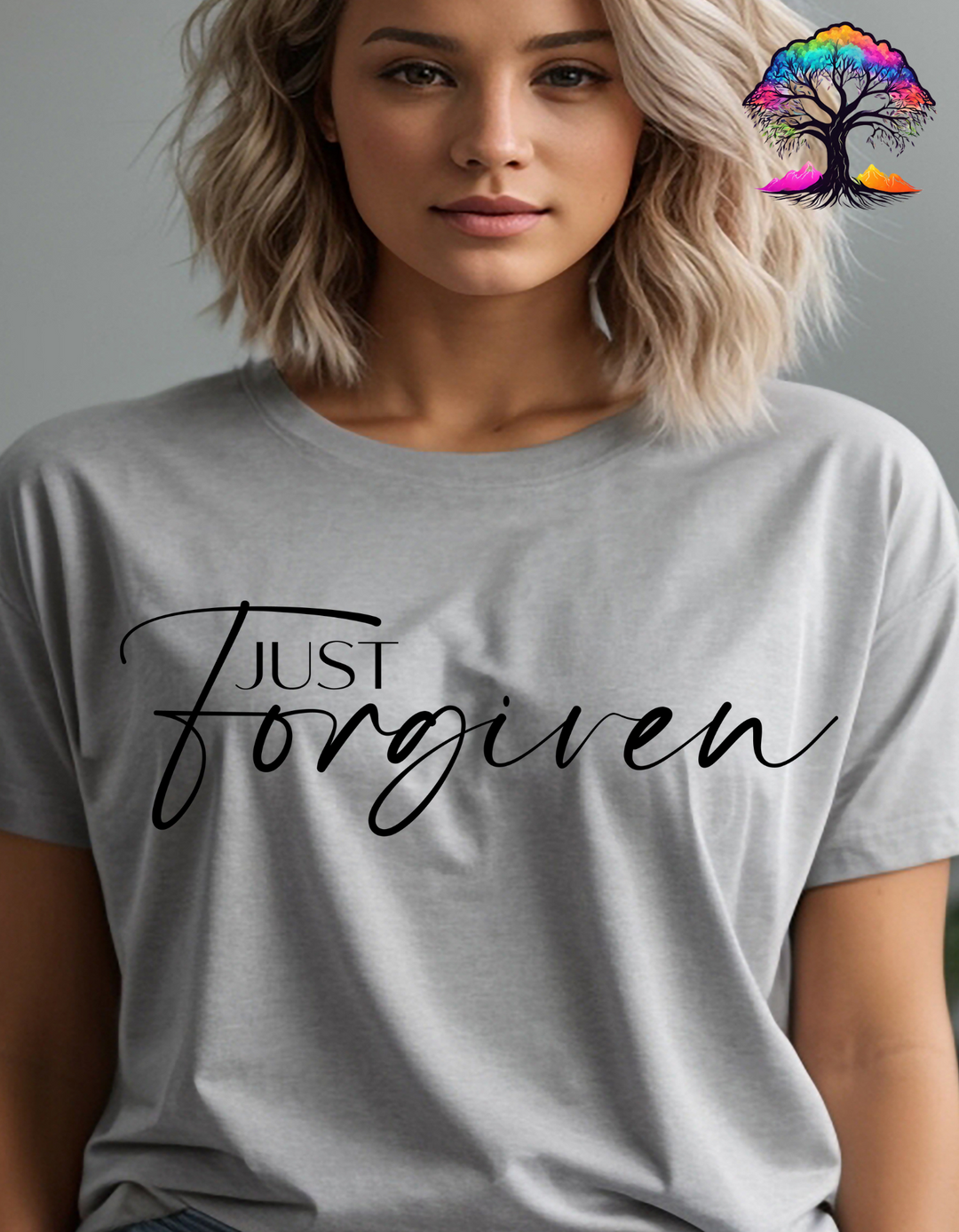 Christian Tshirt- Just Forgiven- Faith based-0