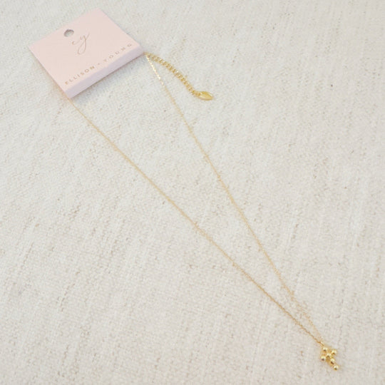 Mini Dot Cross Pendant Necklace-3