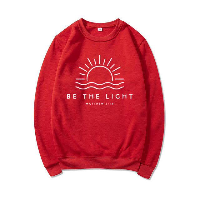 Be The Light - Matthew 5:14 Women's Fleece-lined Crew Neck Sweatshirt