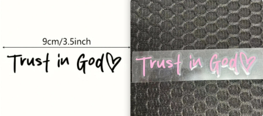 Trust in God Car Letter Sticker