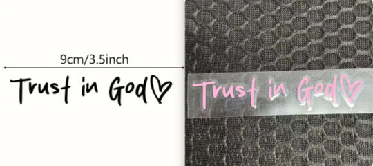 Trust in God Car Letter Sticker