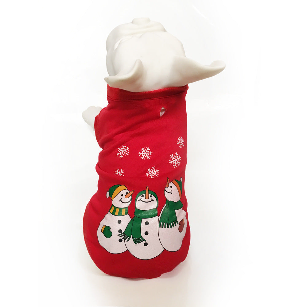 Simple Winter Christmas Pet Clothes