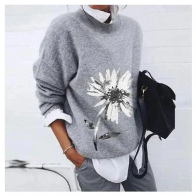 Long Sleeve Pullover Fall And Winter Solid Color Sweater