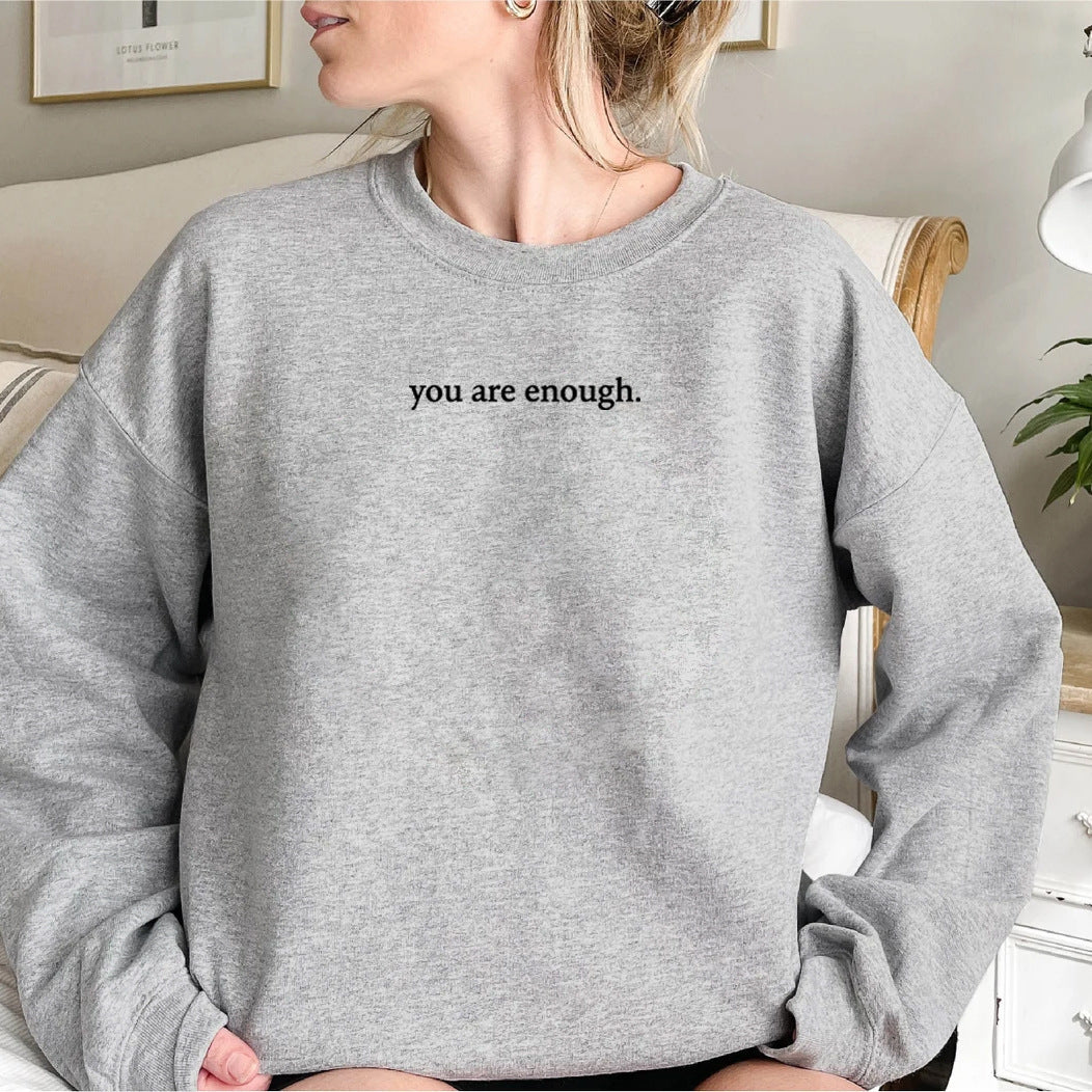 You Are Enough Women's Fleece-lined Crew Neck Sweatshirt