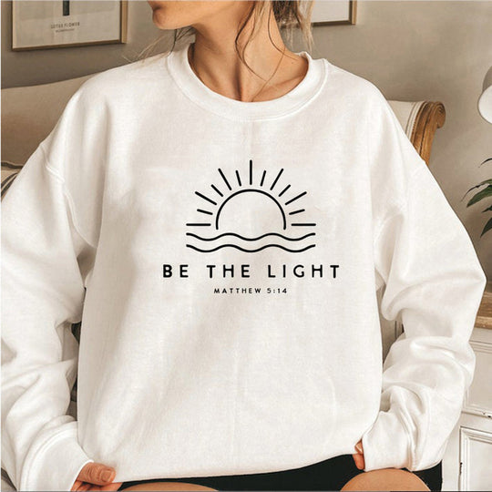 Be The Light - Matthew 5:14 Women's Fleece-lined Crew Neck Sweatshirt