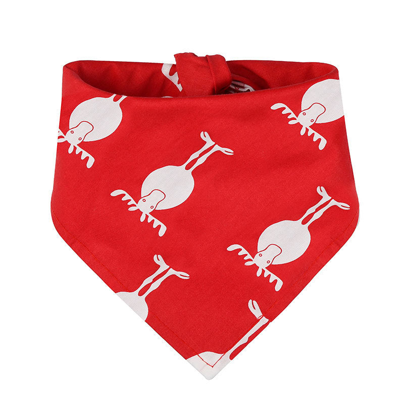 Christmas Cotton Print Pet Bandana Scarf