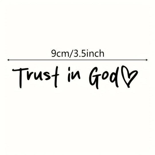 Trust in God Car Letter Sticker