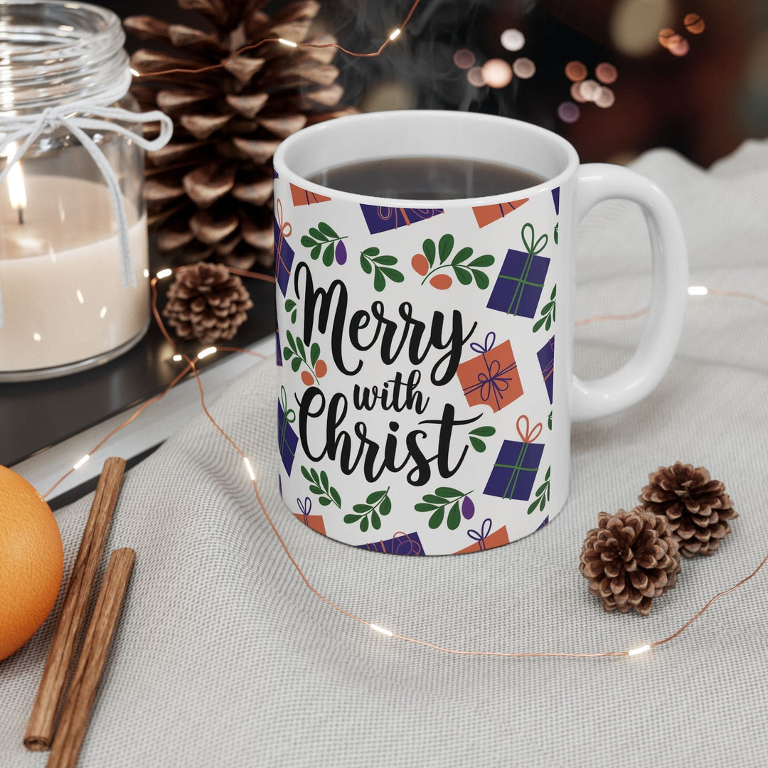 Ceramic Gift Mug - Merry with Christ-3