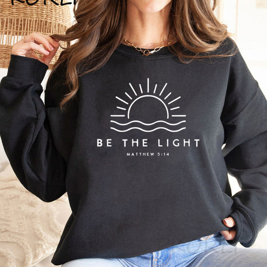 Be The Light - Matthew 5:14 Women's Fleece-lined Crew Neck Sweatshirt