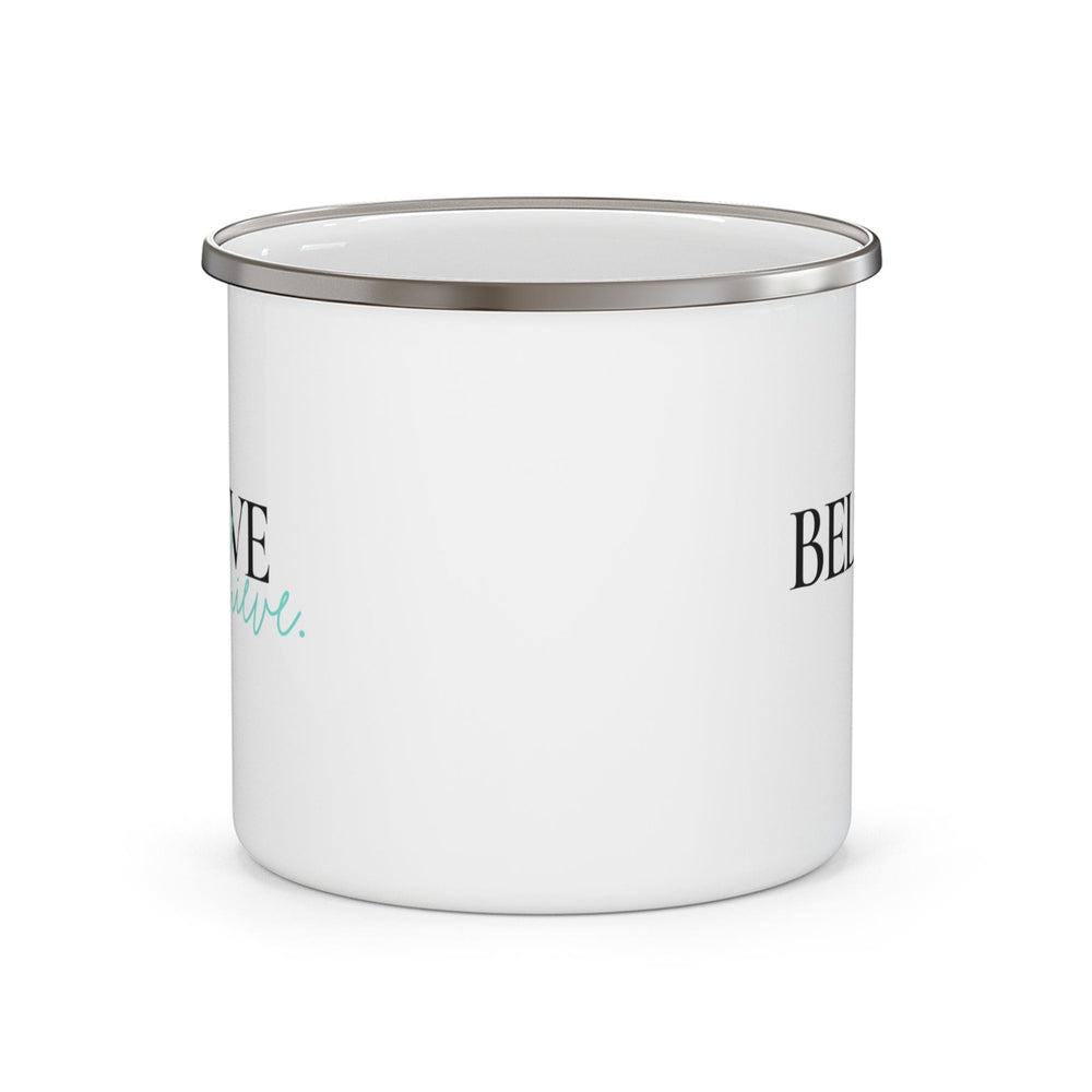 Enamel Camping Mug - Believe and Achieve - Inspirational Motivation-1