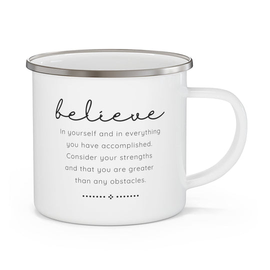 Enamel Camping Mug Believe in Yourself-0