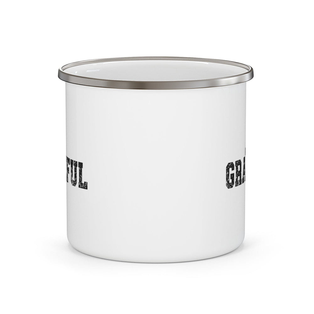 Enamel Camping Mug - Grateful Cross Black Illustration-1