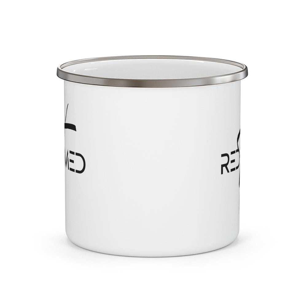 Enamel Camping Mug Redeemed Cross Black Illustration-1