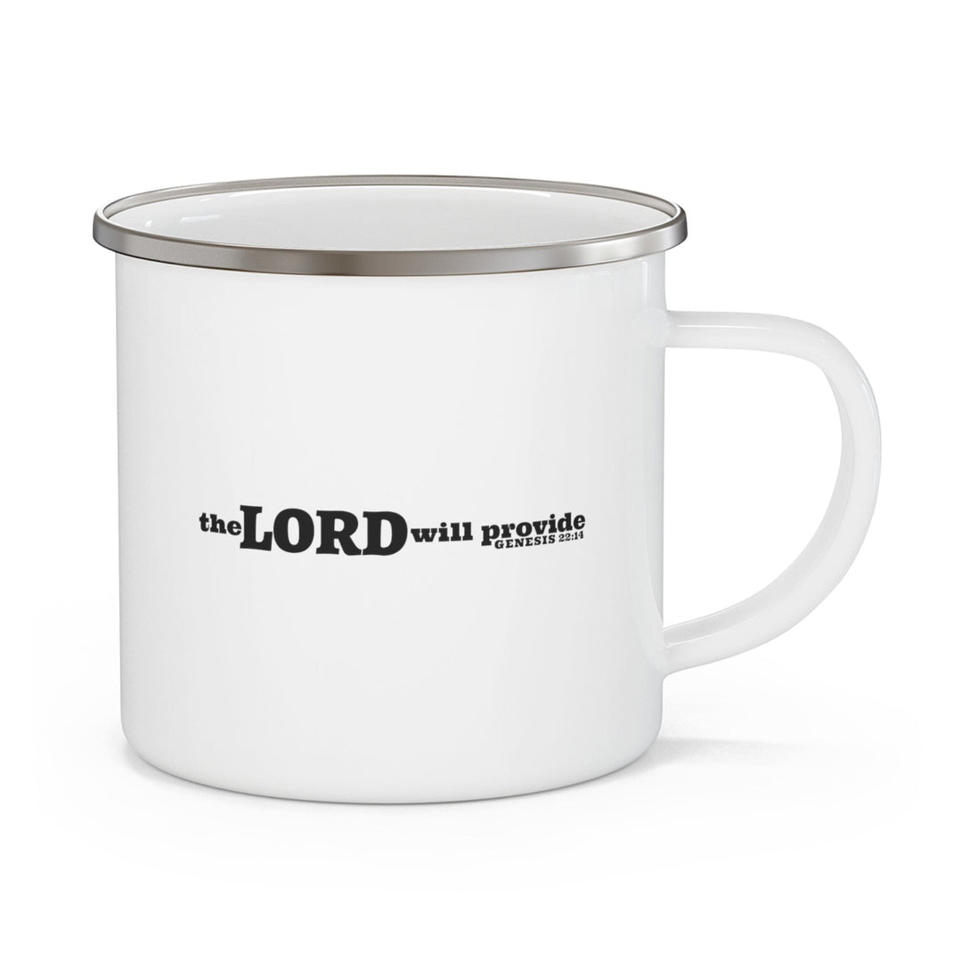 Enamel Camping Mug - the Lord will Provide - Genesis 22:14 Christian Inspiration-0