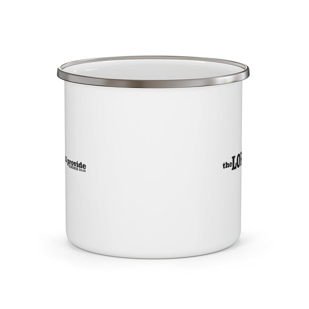 Enamel Camping Mug - the Lord will Provide - Genesis 22:14 Christian Inspiration-1