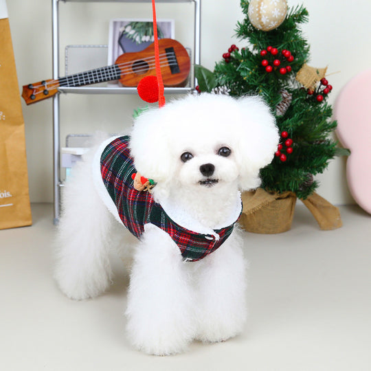 Christmas Plaid Vest Pet
