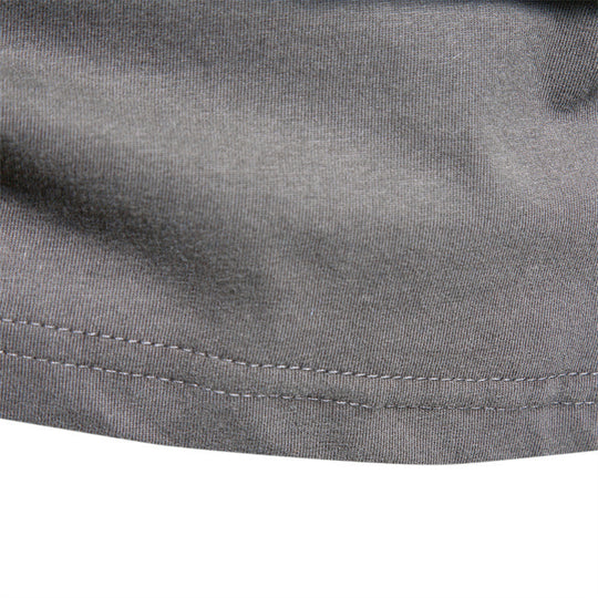 Men's Fashion Casual Exercise Outer Wear Round Neck Cotton Base Shirt