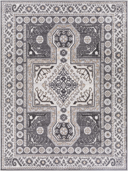 Harrah Gray Cross Rug - Clearance-1