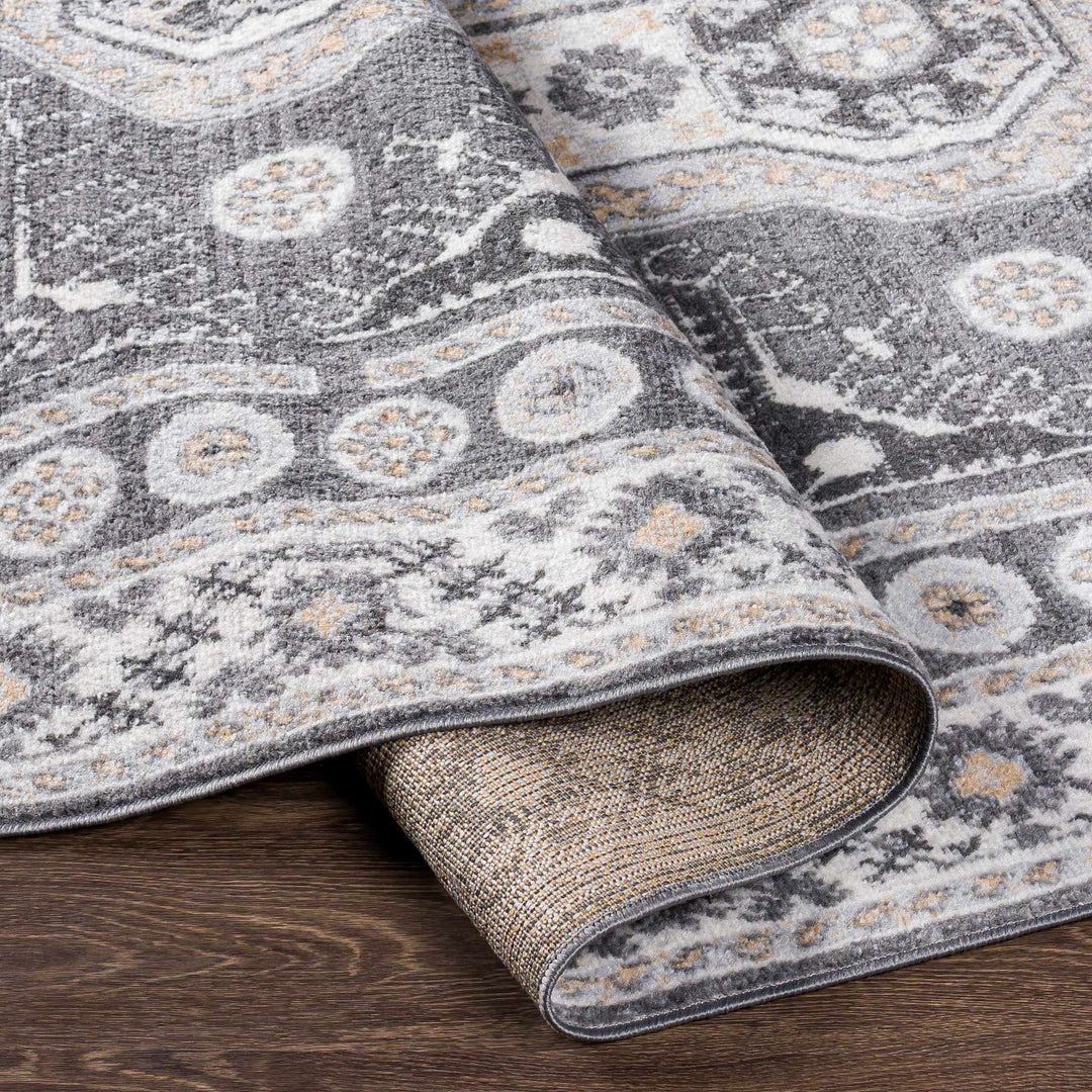 Harrah Gray Cross Rug - Clearance-4