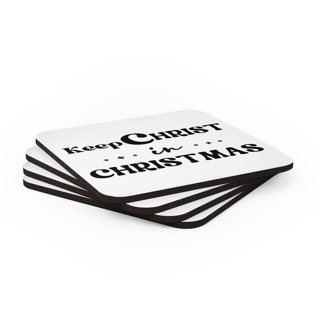Home Decor - Coaster Set - 4 Piece Home/office - Keep Christ in Christmas - Christian Holiday-3