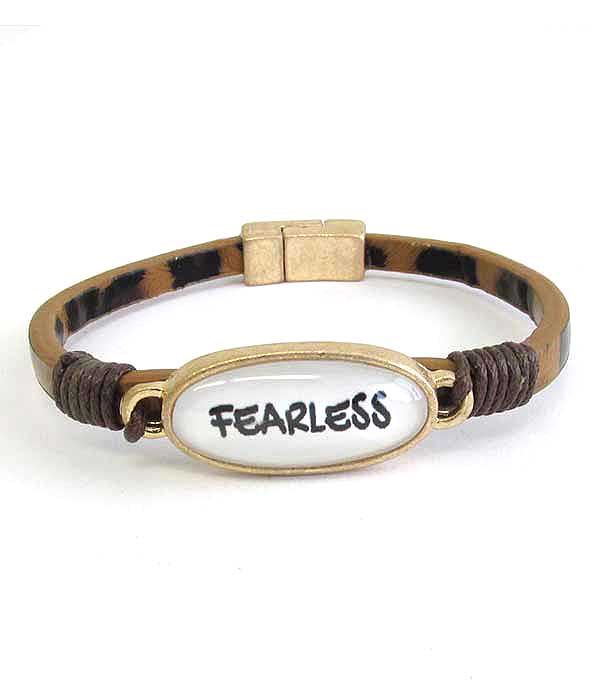 RELIGIOUS INSPIRATION CABOCHON MAGNETIC BRACELET - FEARLESS-0