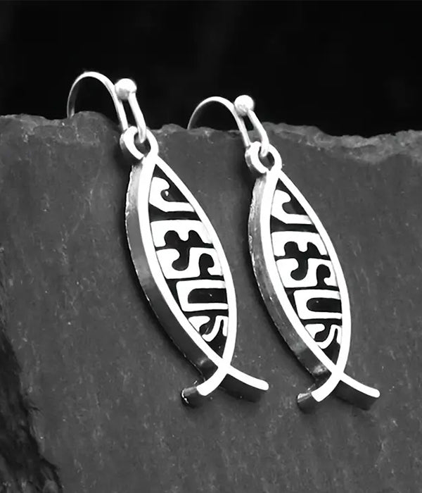 RELIGIOUS INSPIRTION FISH EARRING-0