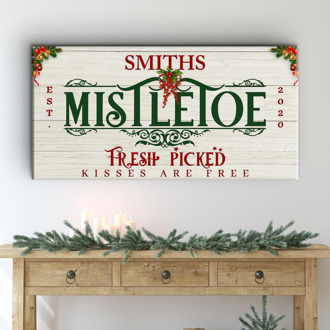 Mistletoe Christmas Sign-0