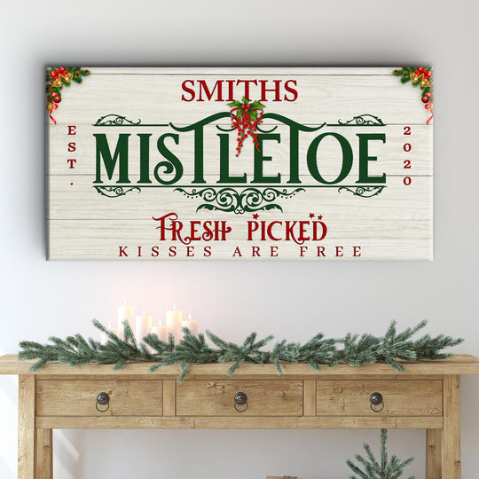 Mistletoe Christmas Sign-0
