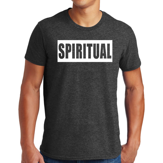 Mens Graphic T-shirt Spiritual White Colorblock Illustration-6