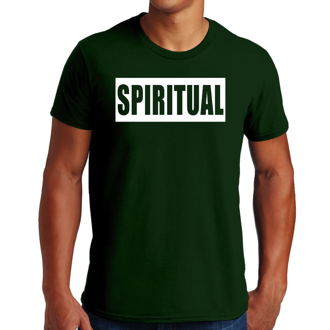 Mens Graphic T-shirt Spiritual White Colorblock Illustration-4