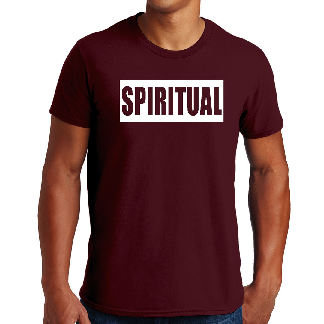 Mens Graphic T-shirt Spiritual White Colorblock Illustration-3