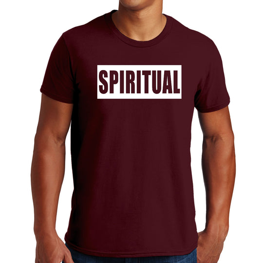 Mens Graphic T-shirt Spiritual White Colorblock Illustration-3