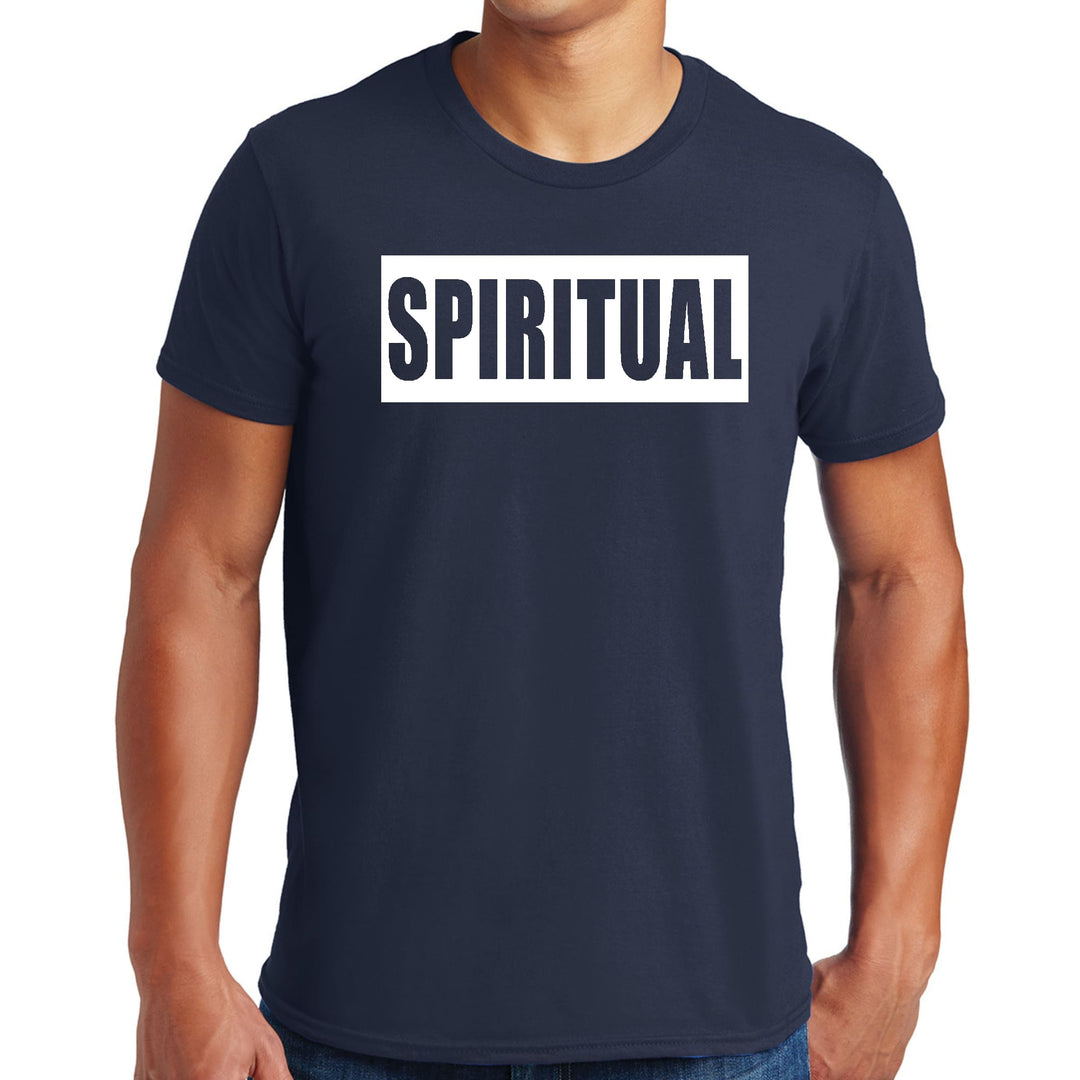 Mens Graphic T-shirt Spiritual White Colorblock Illustration-5
