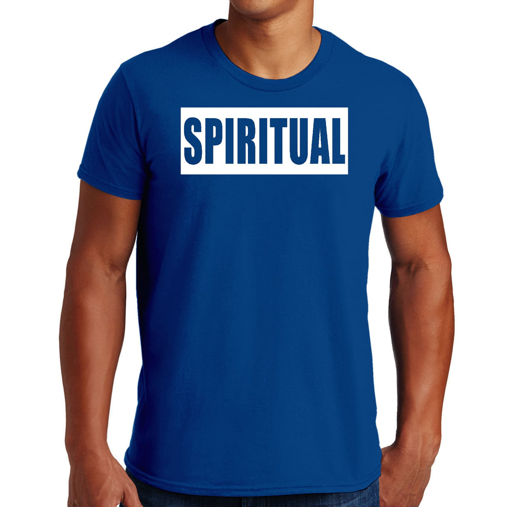 Mens Graphic T-shirt Spiritual White Colorblock Illustration-1