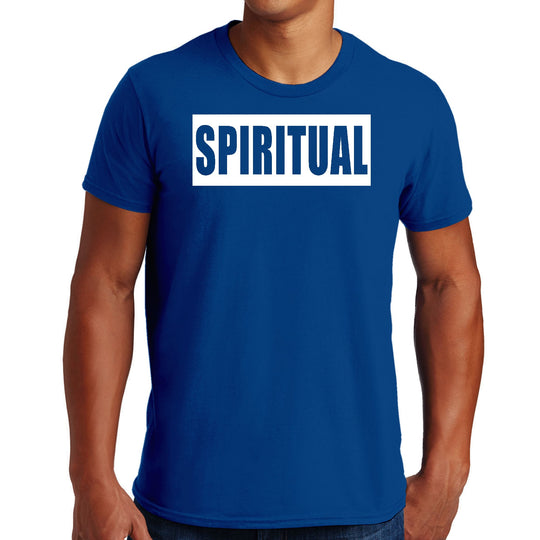 Mens Graphic T-shirt Spiritual White Colorblock Illustration-1