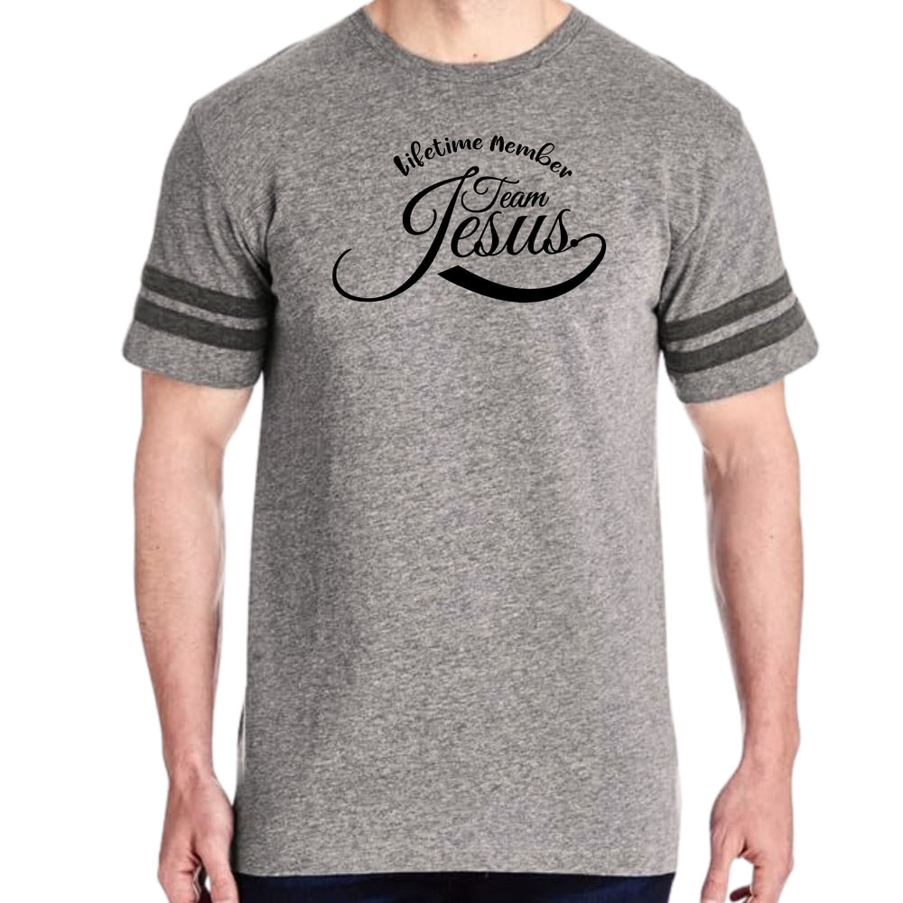 Mens Vintage Sport Graphic T-shirt Lifetime Member Team Jesus-1