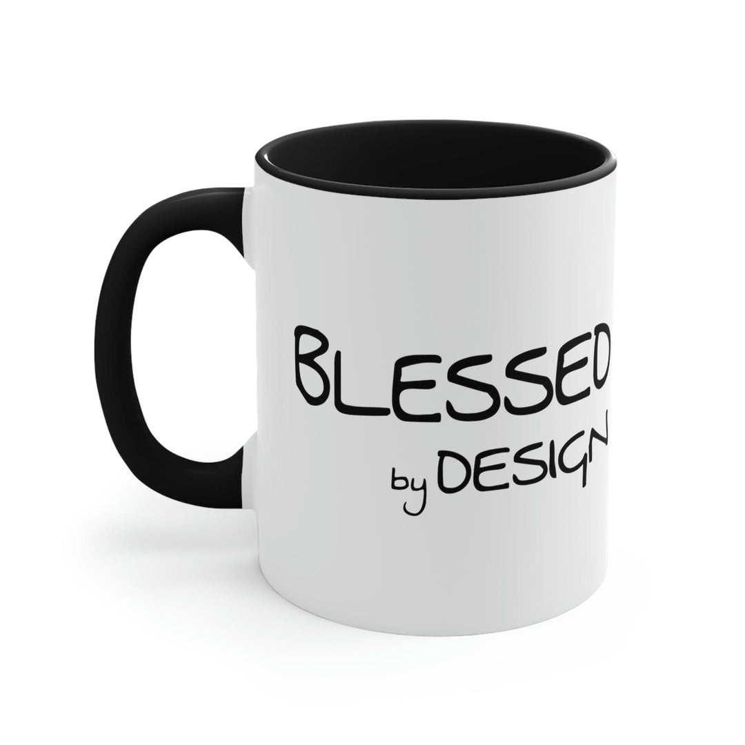 Two-tone Accent Ceramic Mug 11oz - Blessed by Design Illustration-2