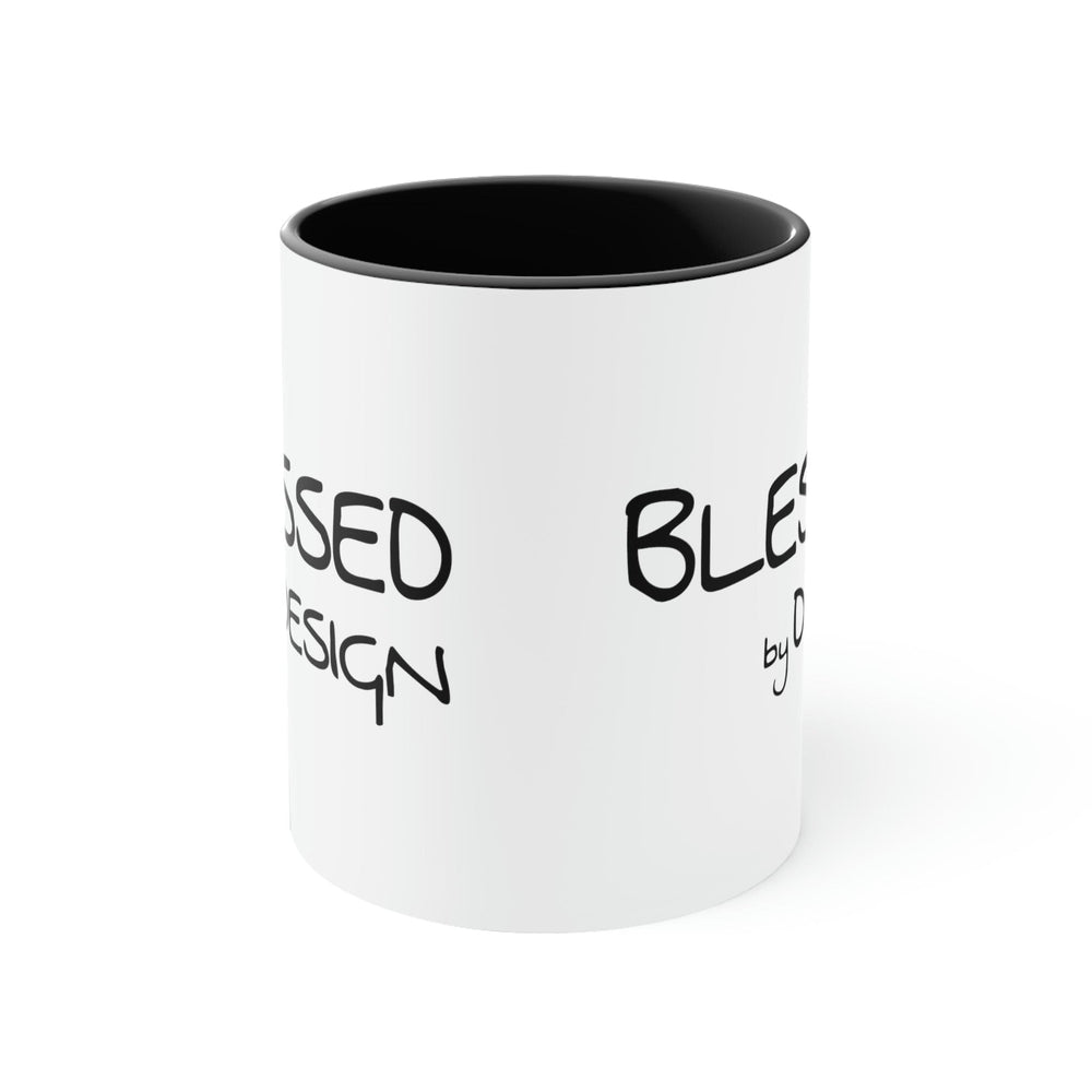 Two-tone Accent Ceramic Mug 11oz - Blessed by Design Illustration-1