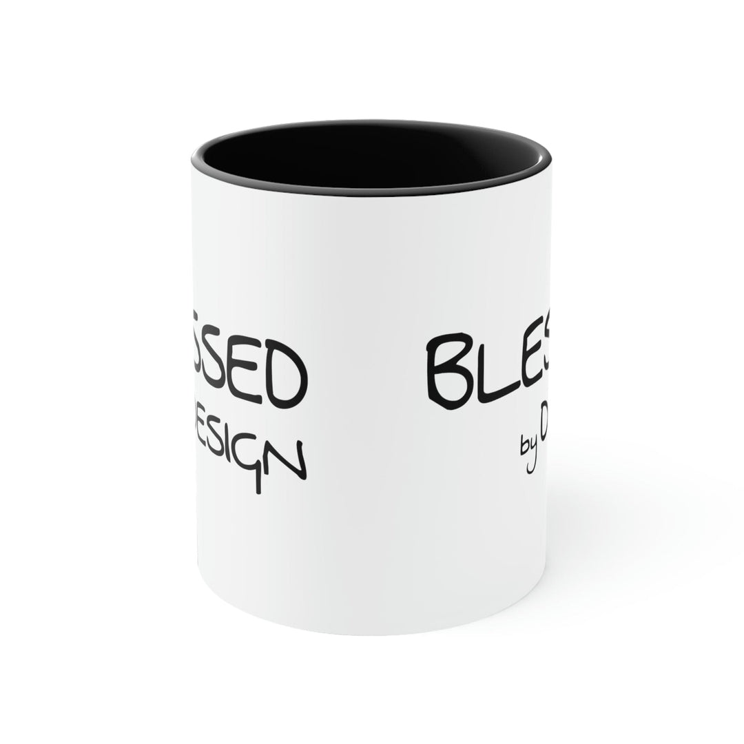 Two-tone Accent Ceramic Mug 11oz - Blessed by Design Illustration-1